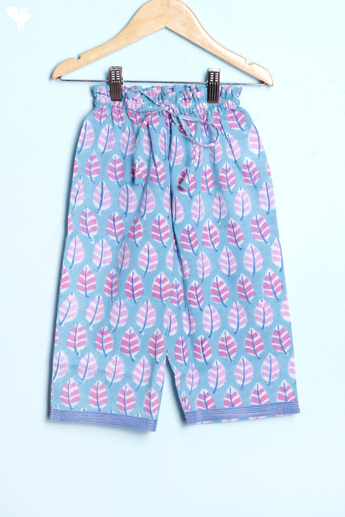 Cotton Boys Sleepwear Set In Block Print