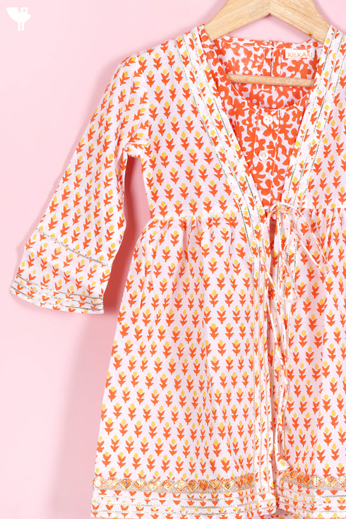 Cotton Sharara Set In Block Print