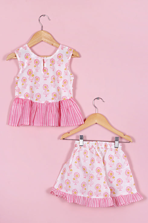 Cotton Co-Ord Set In Floral Print