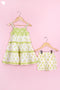 Cotton Frock & Shorts Set In Block Print
