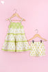 Cotton Frock & Shorts Set In Block Print