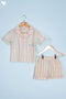 Cotton Shirt & Shorts Set In Block Print
