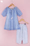 Cotton Girl’s Kurta and Pant Set InBlock Print