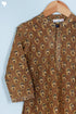 Cotton Boys Kurta Pajama Set In Block Print