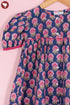 Cambric Cotton Navy Blue Girls Top and Short Set