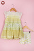 Mul Mul Cotton Girls Dress & Short Set in Floral Block Print