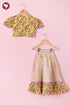 Mul Mul Cotton Lehenga Set in Floral Block Print