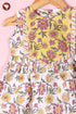 Mul Mul Cotton White & Yellow Girls Sharara Set