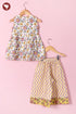 Mul Mul Cotton White & Yellow Girls Sharara Set