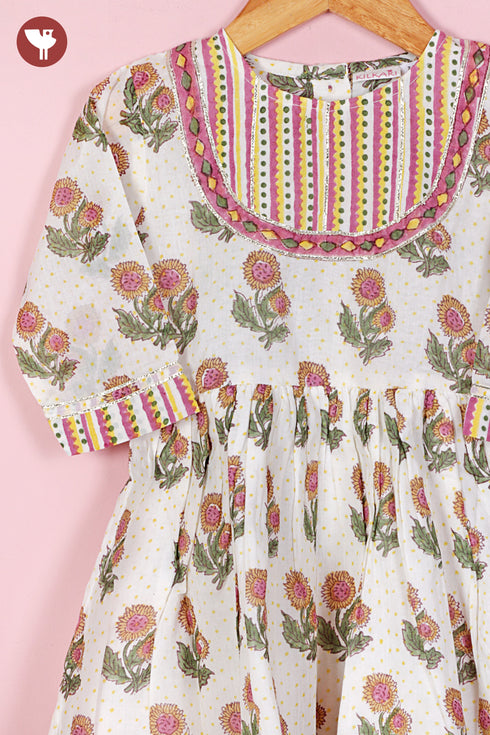 Mul Mul Cotton Girls Sharara Set