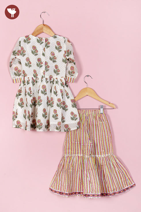 Mul Mul Cotton Girls Sharara Set