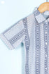 Cambric Cotton Boys Shirt In Block Print