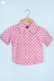 Cambric Cotton Boys Shirt In Block Print