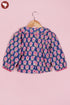 Cambric Cotton Navy Blue Girls Top