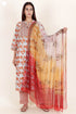 Bizzy Lizzy Kurta And Pant Set With Chiffon Dupatta In Block Print