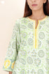 Bizzy Lizzy Kurta And Pant Set With Kota Dupatta In Block Print