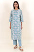 Bizzy Lizzy Kurta And Pant Set With Kota Dupatta In Block Print