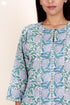 Bizzy Lizzy Kurta And Pant Set With Kota Dupatta In Block Print
