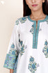 Bizzy Lizzy Kurta And Pant Set With Kota Dupatta In Block Print