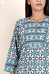 Bizzy Lizzy Kurta And Pant Set With Kota Dupatta In Block Print