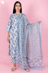 Bizzy Lizzy Kurta And Pant Set With Kota Dupatta In Block Print