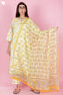 Bizzy Lizzy Kurta And Pant Set With Kota Dupatta In Block Print