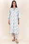 Cotton Kurta And Pant Set With Kota Dupatta In Block Print