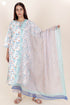 Cotton Kurta And Pant Set With Kota Dupatta In Block Print