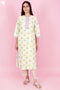 Cambric Cotton Kurta And Pant Set With Kota Dupatta In Block Print