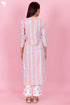 Cambric Cotton Kurta And Pant Set With Kota Dupatta In Block Print