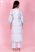 Cambric Cotton Kurta And Pant Set With Kota Dupatta In Block Print