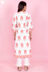 Cotton Kurta And Pant Set With Kota Dupatta In Block Print