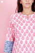 Cambric Cotton Kurta And Pant Set With Kota Dupatta In Block Print