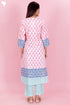 Cambric Cotton Kurta And Pant Set With Kota Dupatta In Block Print
