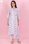 Cotton Kurta And Pant Set With Kota Dupatta In Block Print