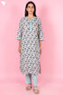 Cotton Kurta And Pant Set With Kota Dupatta In Block Print