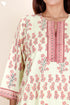 Bizzy Lizzy Cotton Kurta Pant Set With Chiffon Dupatta In Block Print