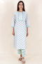 Cotton Kurta And Pant Set In Block Print