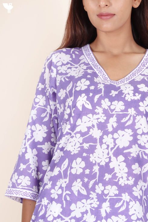 Khaadi Kurta Pant Set With Dupatta In Block Print