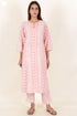 Bizzy Lizzy Kurta And Pant Set With Kota Dupatta In Block Print