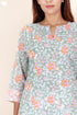 Cotton Kurta Dupatta And Pant Set In Block Print