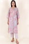 Cotton Kurta And Pant Set In Graphic Print