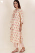 Terry Voile Kurta Pant Set With Dupatta In Block Print