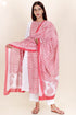 Cotton Kurta And Pant Set With Dupatta In Block Print