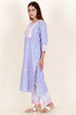 Cotton Kurta And Pant Set With Dupatta In Block Print