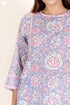 Mulmul Kurta Pant Set With Dupatta In Block Print