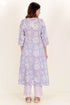 Mulmul Kurta Pant Set With Dupatta In Block Print