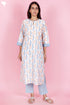 Chanderi Silk Kurta Pant And Dupatta Set In Block Print