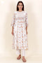 Chanderi Silk Kurta Pant And Dupatta Set In Block Print