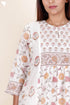 Chanderi Silk Kurta Pant And Dupatta Set In Block Print